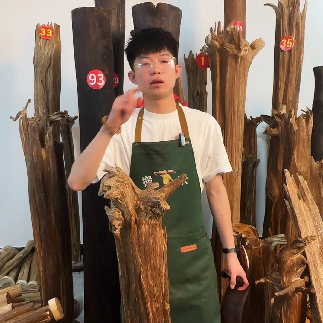 沉香摆件天然沉香原木摆件➕底座