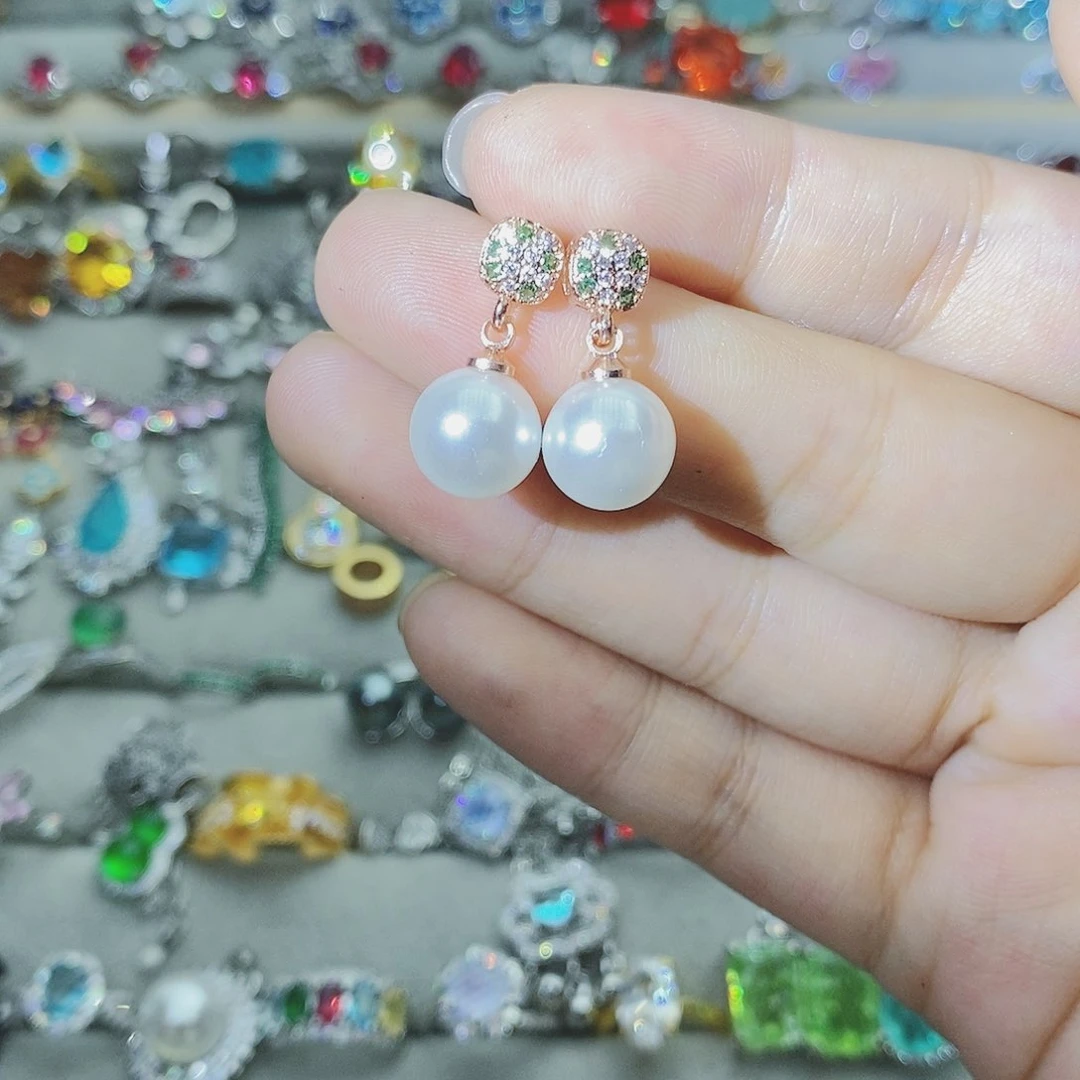 【闪购商品】银S925镶嵌耳饰托帕石