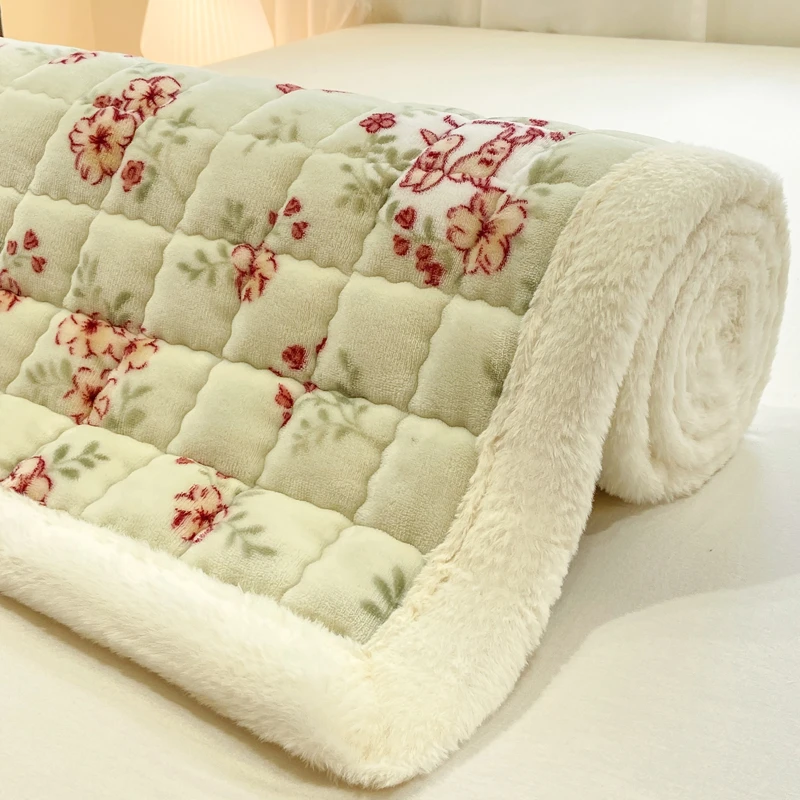 牛奶绒毛毯床垫褥子软垫家用学生宿舍床褥垫子床盖珊瑚绒床单垫被