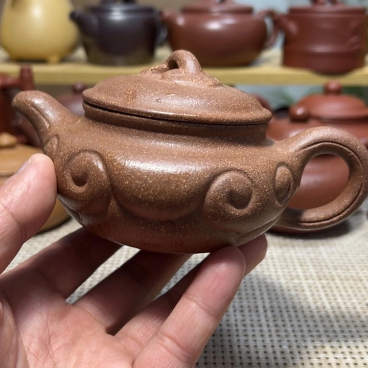 宜兴原矿紫砂仿古如意半手240CC