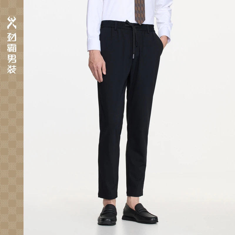 劲霸男装慢跑裤|BMKE3535弹力裤子