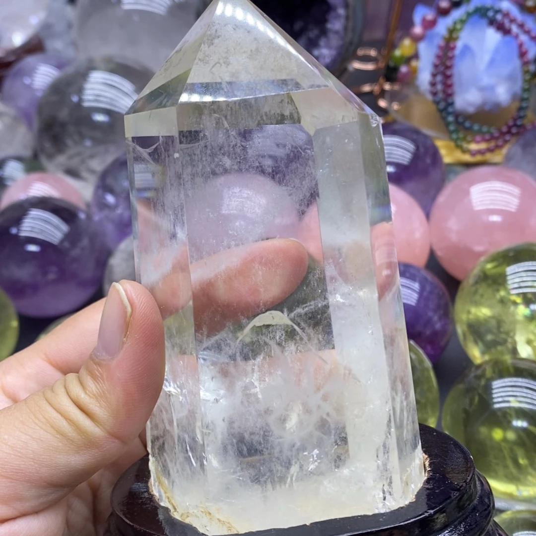 未镶嵌珠宝半成品水晶10白水晶柱