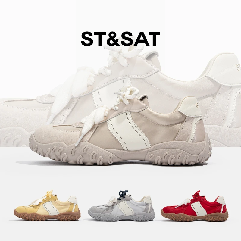 St&Sat/星期六新款复古潮流时尚百搭休闲运动鞋女学生大童德训鞋~