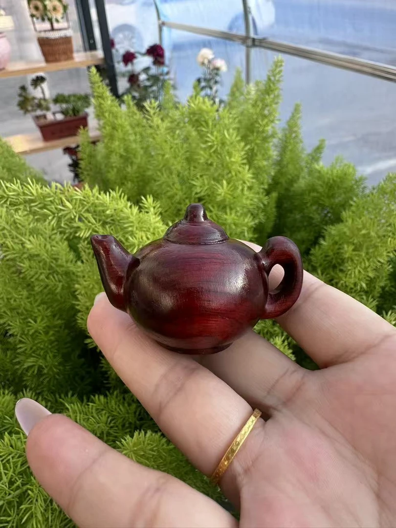 紫檀木定制款茶壶摆件把把壶手把件把把赢麻将必备手把件壶摆件盘