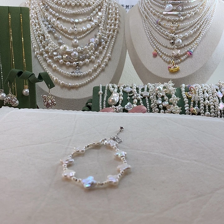 手绳淡水珍珠银S925镶嵌