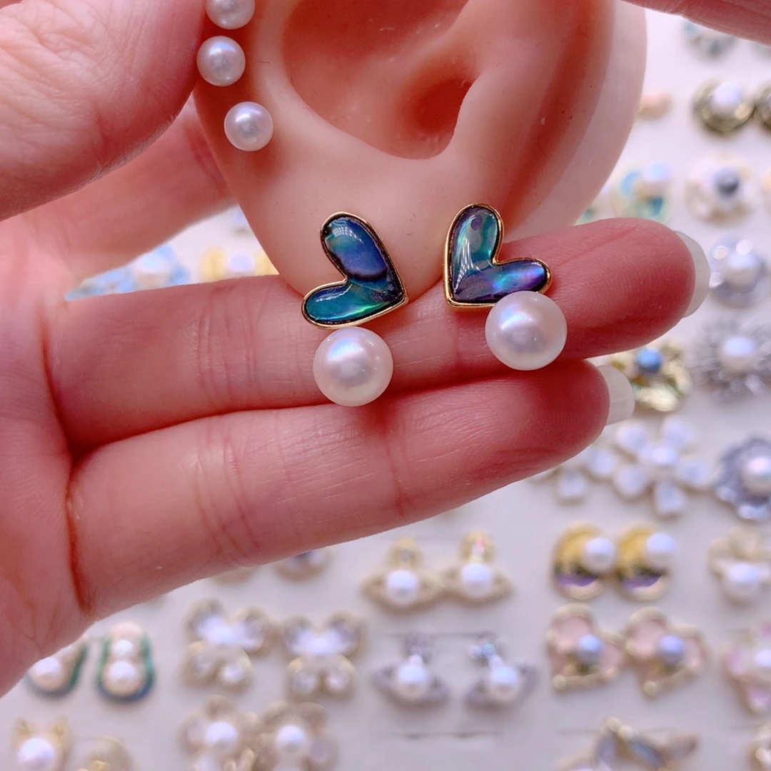 耳饰合金淡水珍珠