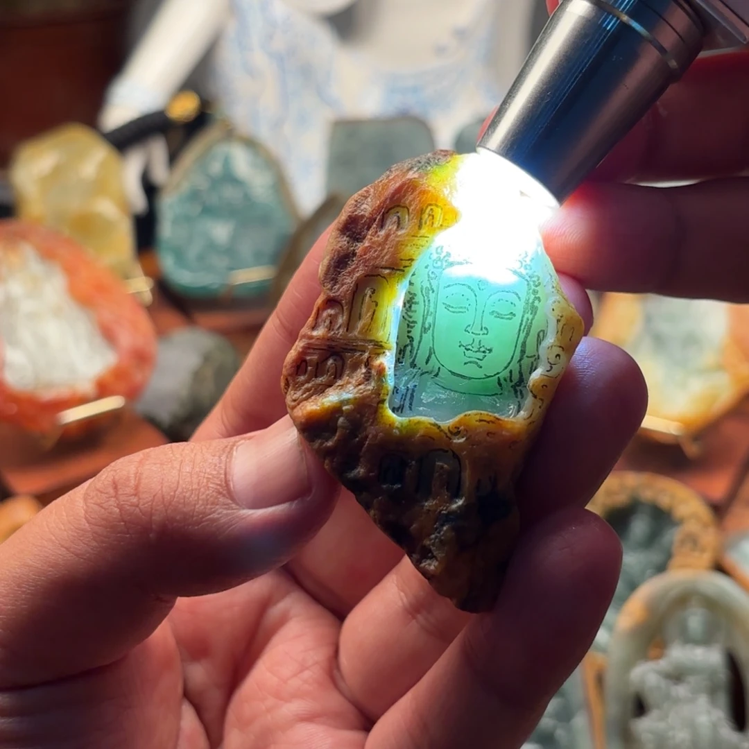 小***龟定制翡翠未镶嵌佛首