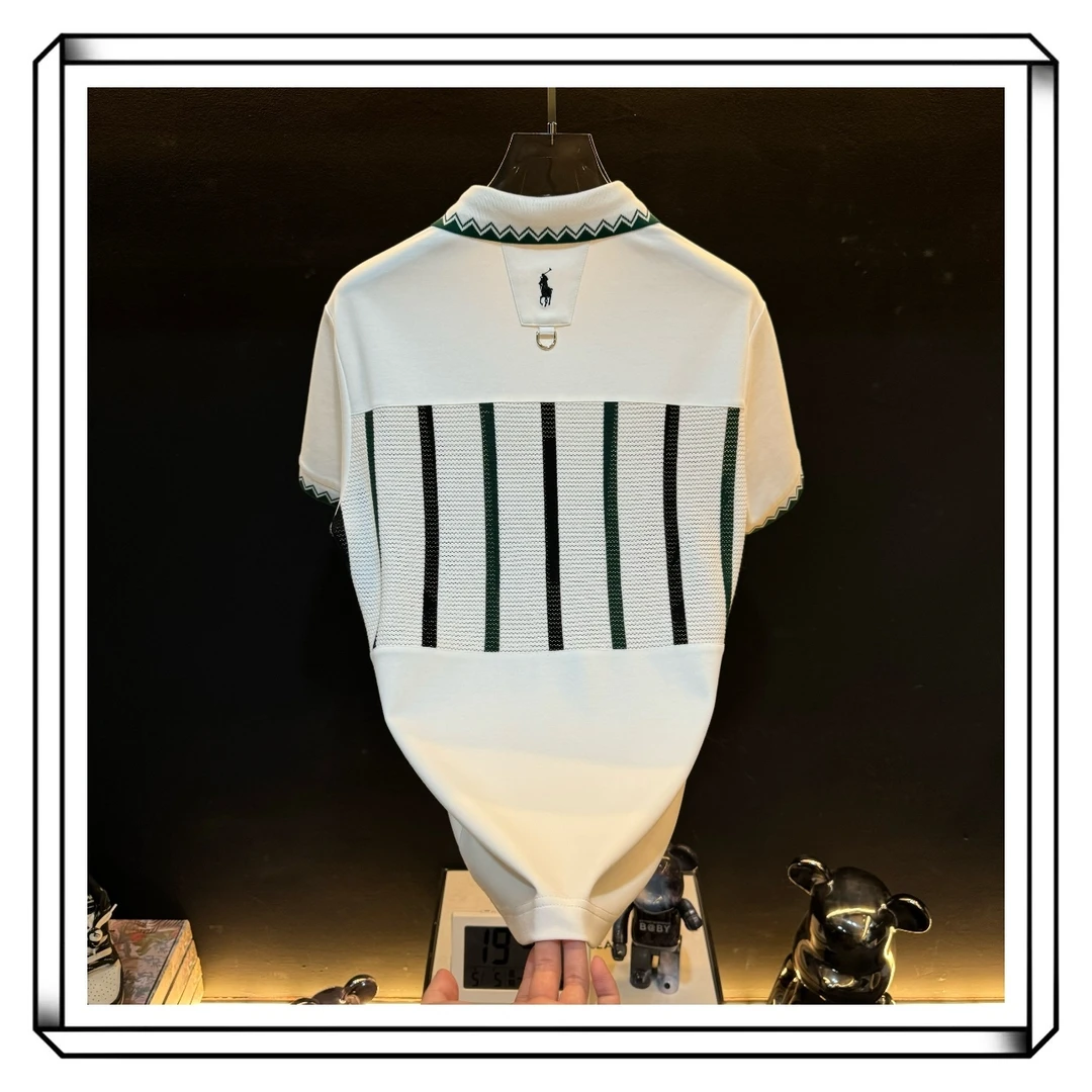 【杰炫Atelier  XU639短袖】25年鲨齿领绿松设计限定款男女同款polo