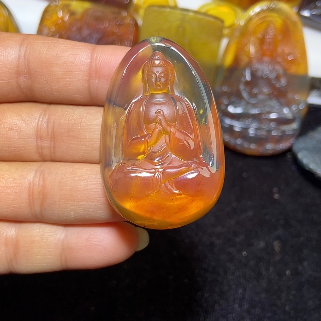 琥珀未镶嵌颈饰缅甸天然琥珀吊坠