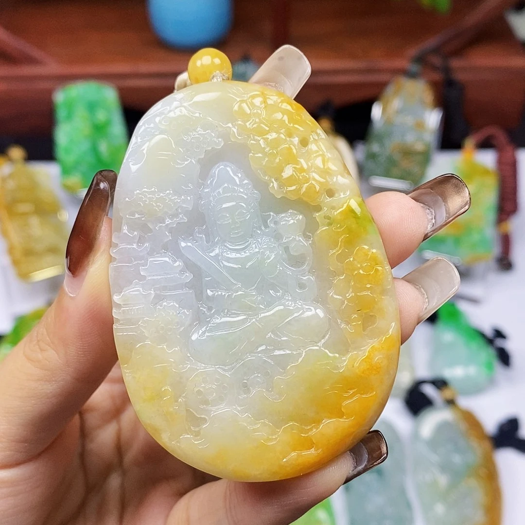 颈饰未镶嵌翡翠天然翡翠A货