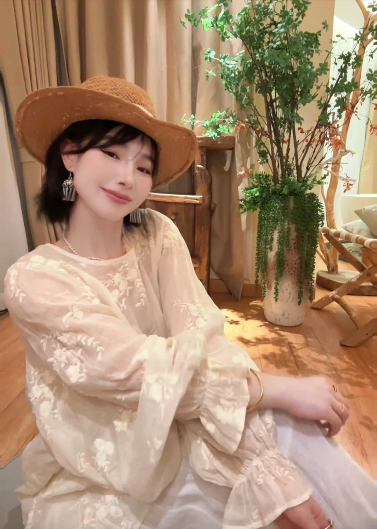 WANGDOUDOU  复愫街 定制刺绣高级苎麻衬衫