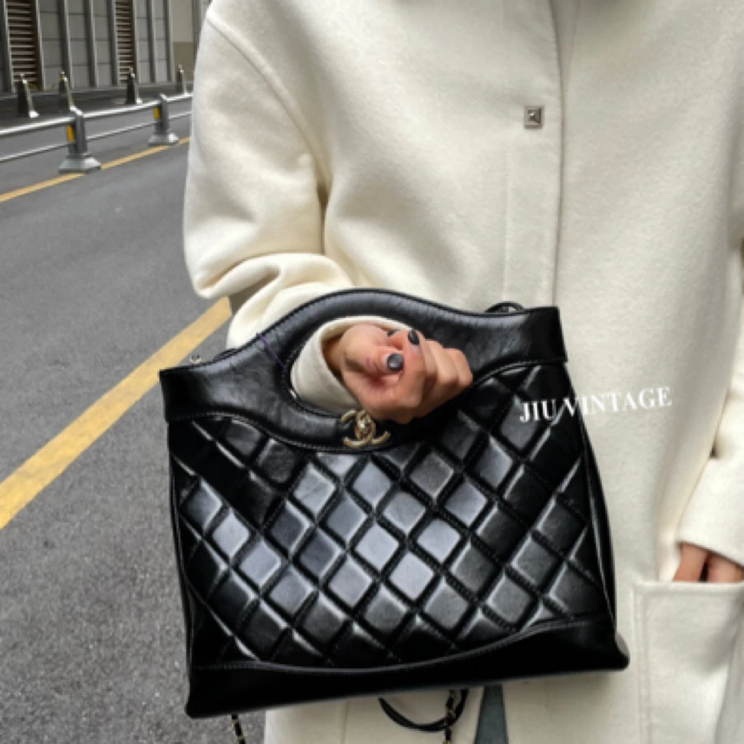 99新 Chanel/香奈儿 31bag小号黑金链条包JM7-3249