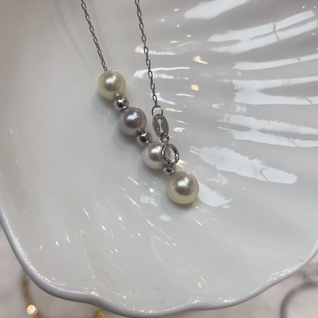 银S925镶嵌海水珍珠颈饰