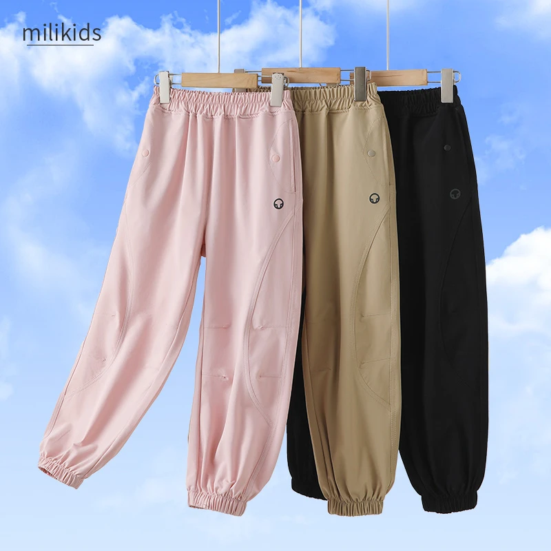 儿童春夏薄款运动裤男童女童宽松裤子2025外穿长裤2025新款