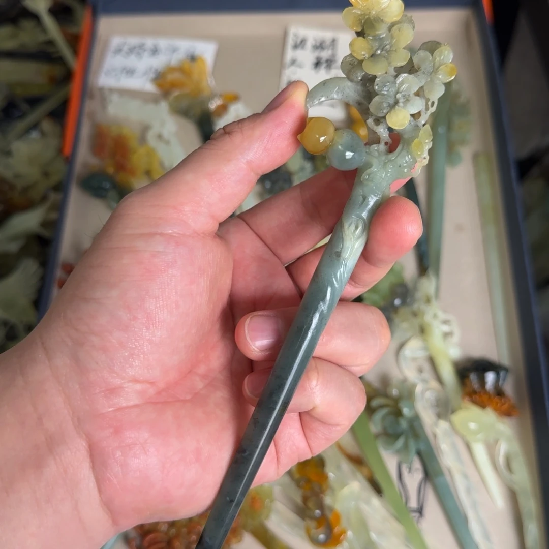 岫玉发饰未镶嵌惜*