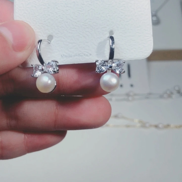 淡水珍珠耳饰未镶嵌