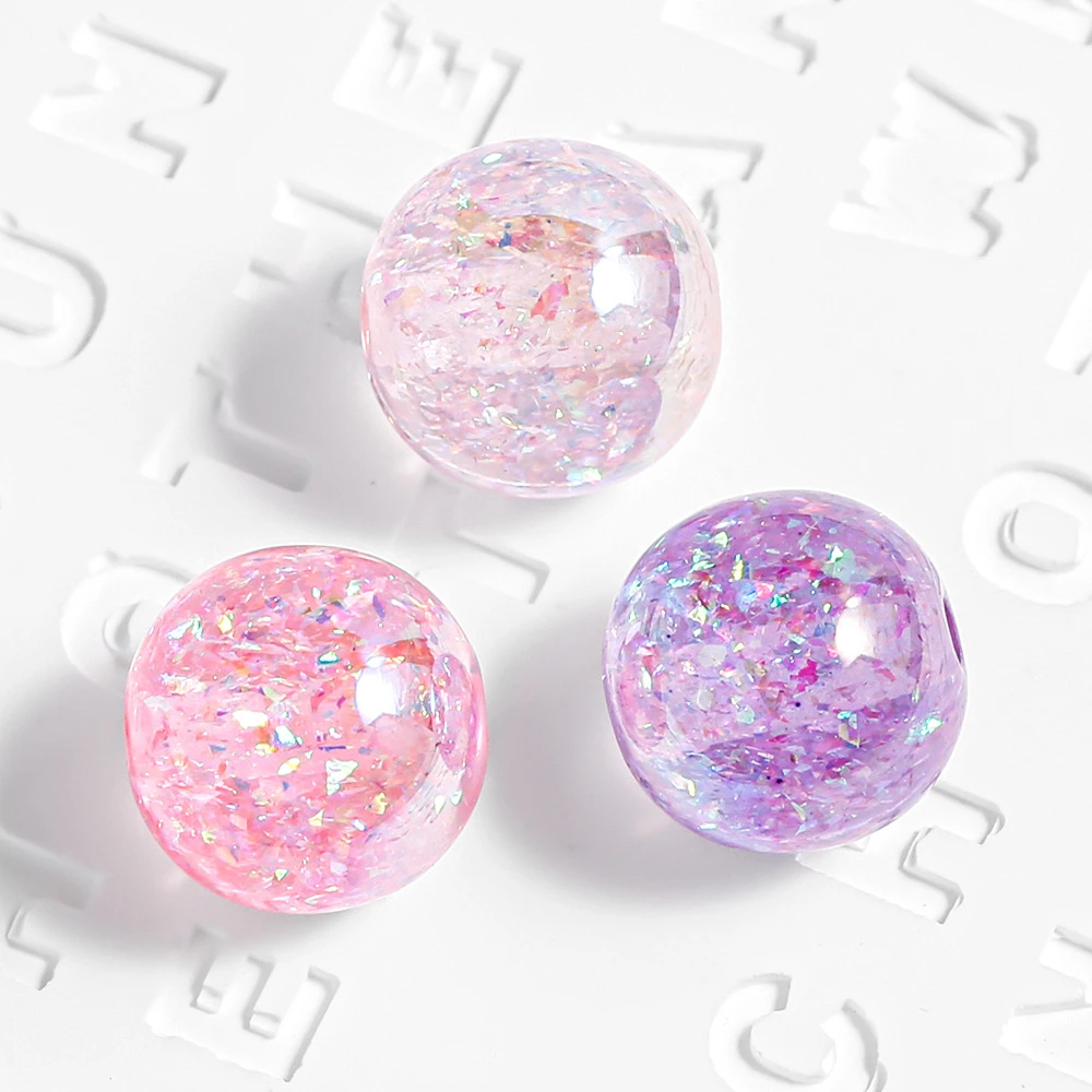 【海蒂加】晶彩泊珠直孔圆珠子 多尺寸diy材料配件