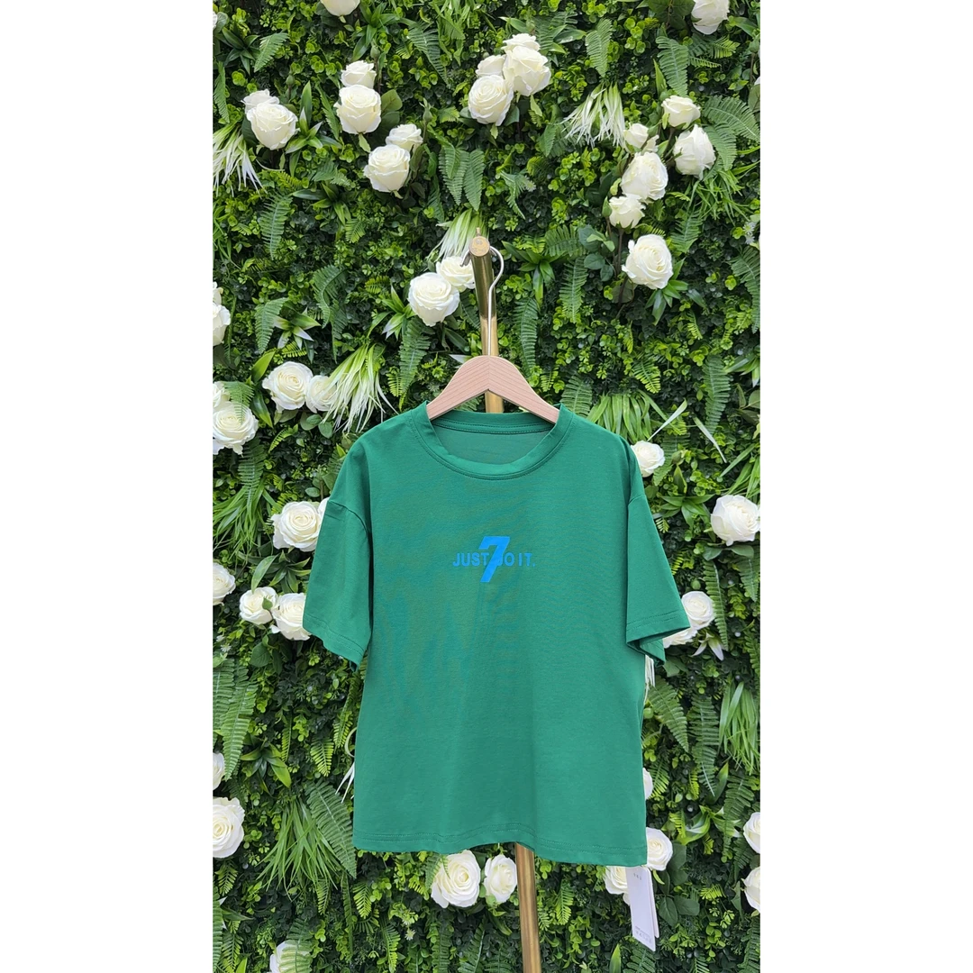 品牌高端透气纯棉字母印花T恤【大童-青少年】短袖【130-170】——T102