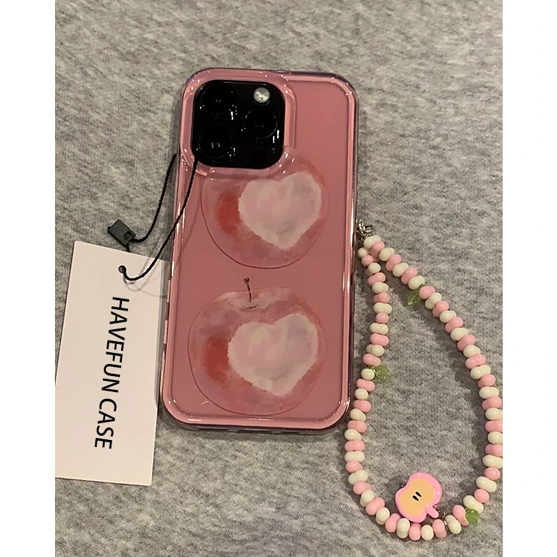 ins风粉底油画苹果适用iPhone16苹果13手机壳15华为vivo小米oppo