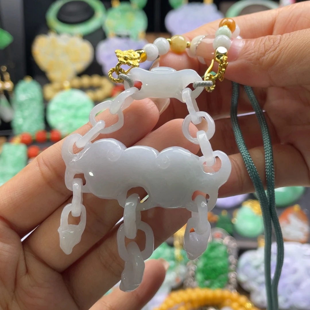 翡翠未镶嵌颈饰代编织