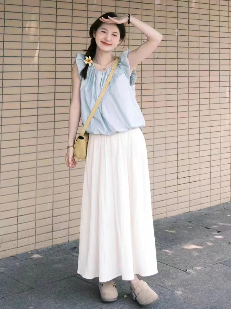 蓬蓬漂亮小衫上衣女设计感现在法式短款娃娃衬衫夏卡码拍大