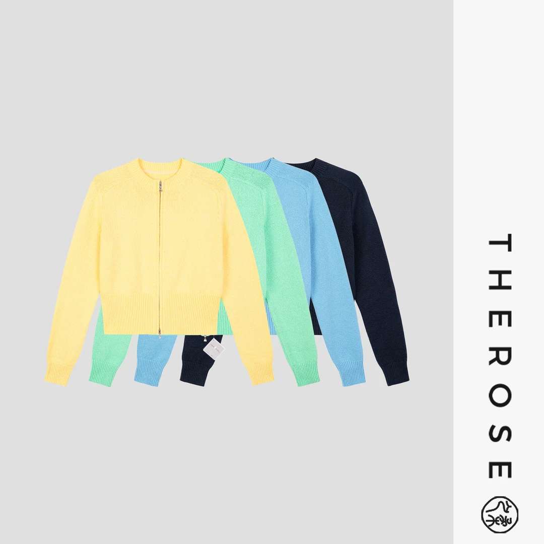 之柔【全城热恋】意大利进口LP纱线长袖圆领针织百搭慵懒保暖开衫女