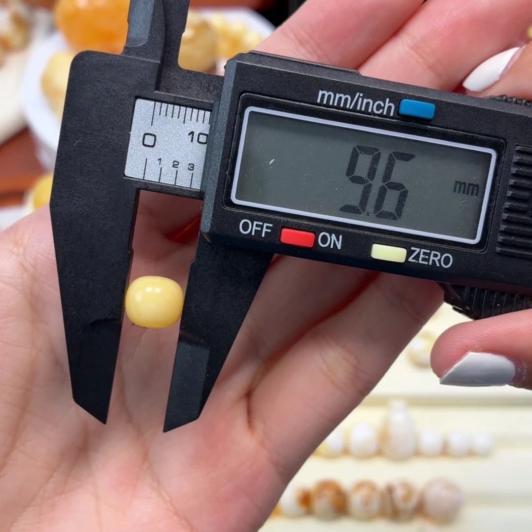 琥珀未镶嵌珠宝奇石焦皮浓橘老型9.6mm