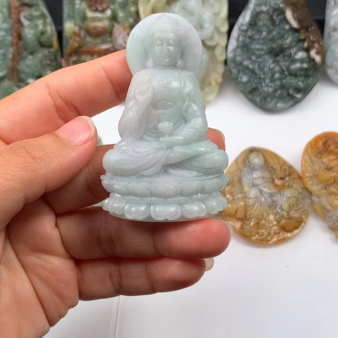 定制翡翠未镶嵌天然缅甸翡翠A货毛货抛光定制