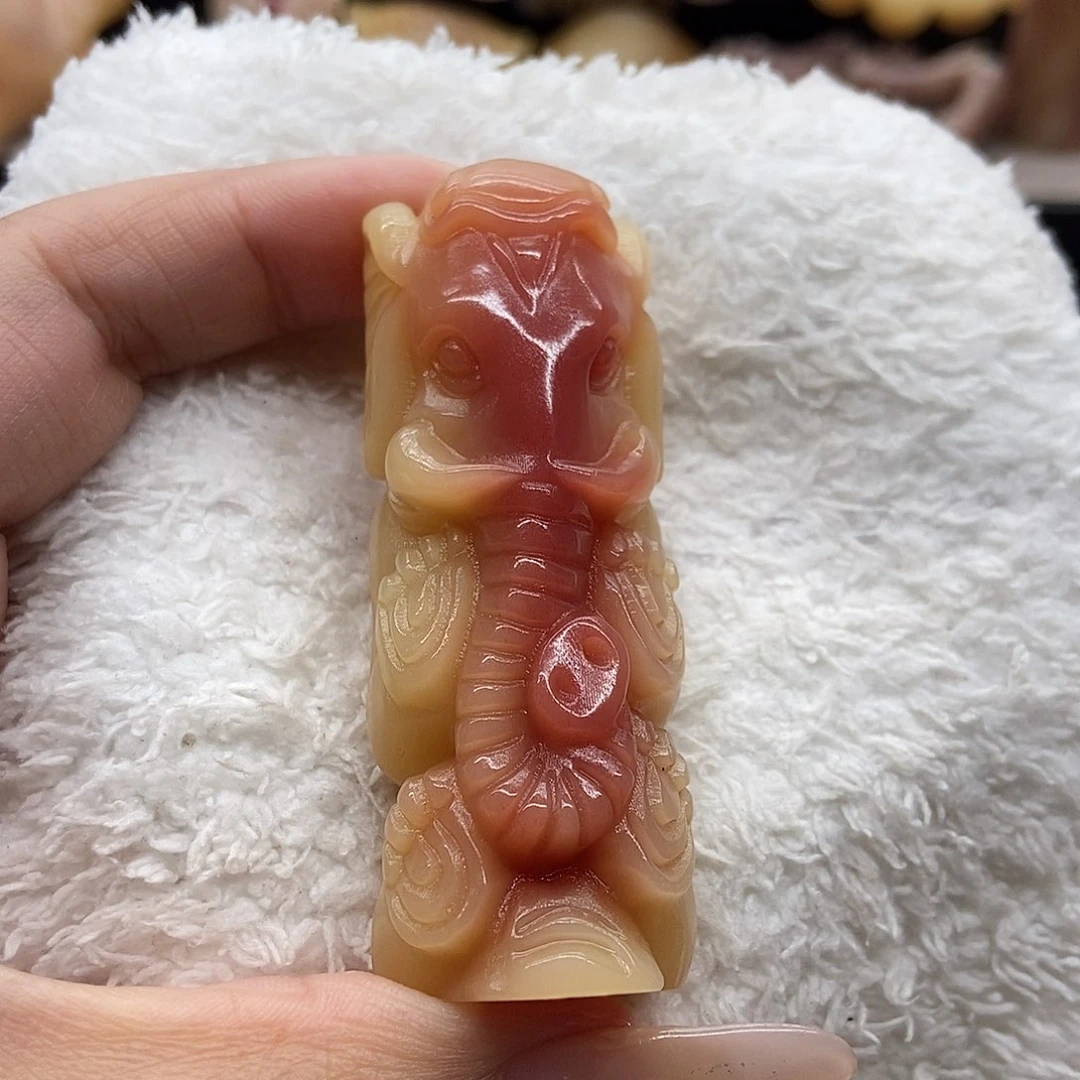 驼骨手串/手链驼骨雕刻象神