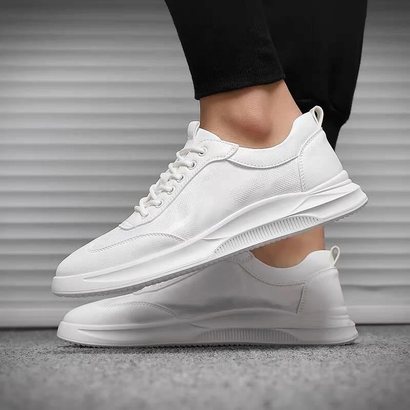 2025新款男鞋夏季透气白鞋潮鞋爆款休闲鞋子白色板鞋百搭小白鞋