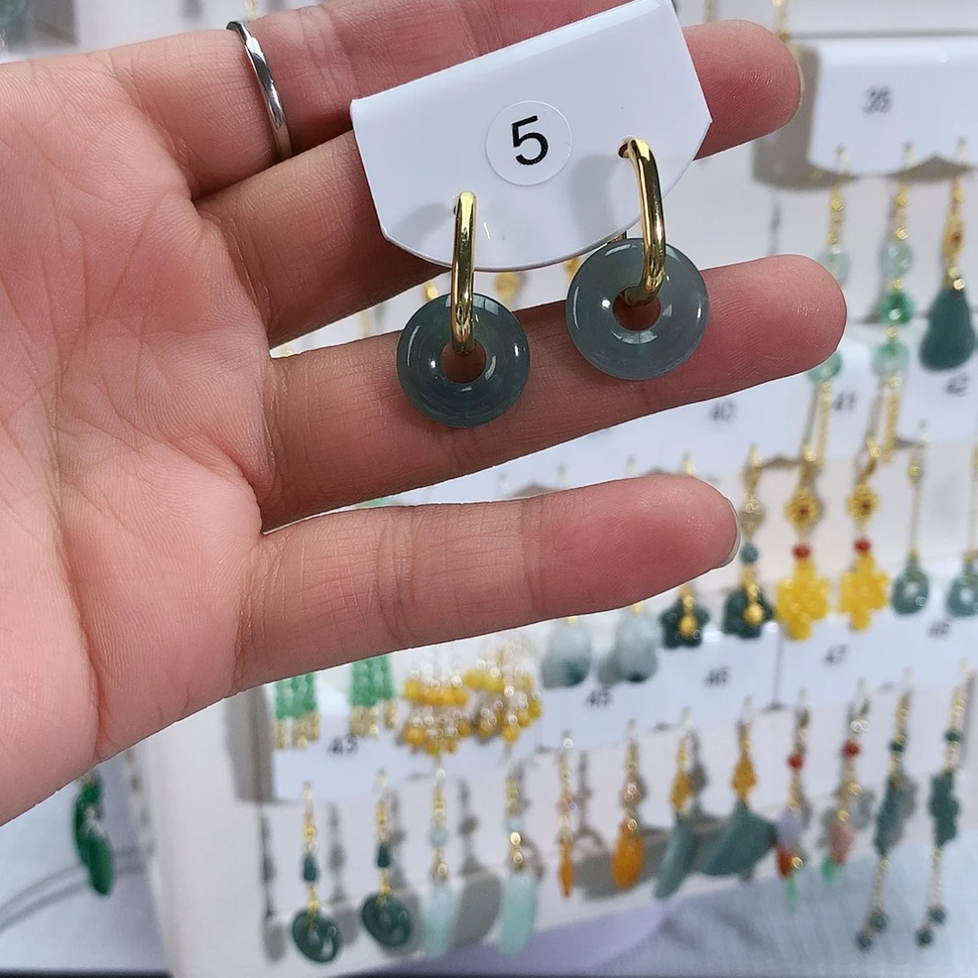 翡翠未镶嵌耳饰5号耳包