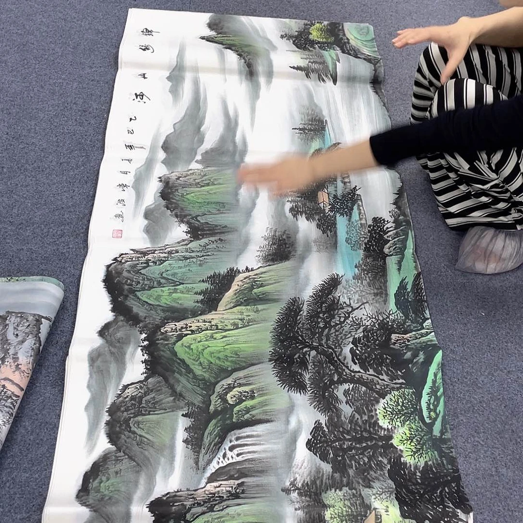国画作品小姐姐放漏…