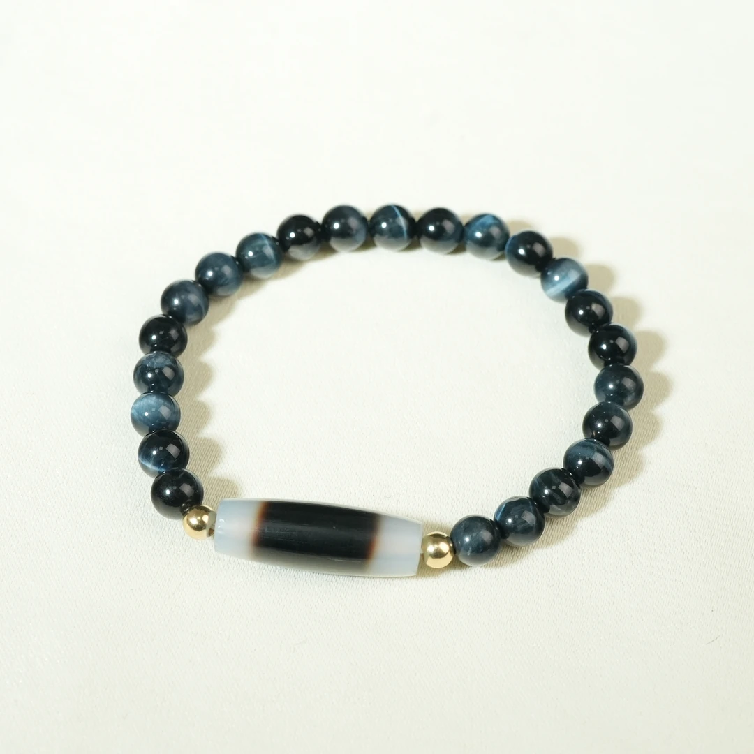 十九世纪镶蚀玛瑙珠手串【古珠精选】AAJXD241215001