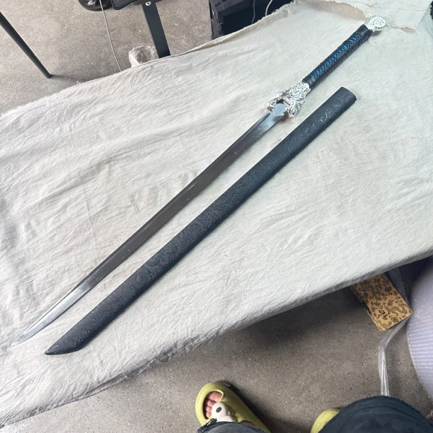 604 龙泉昊天 宝剑高猛钢狼头未开刃