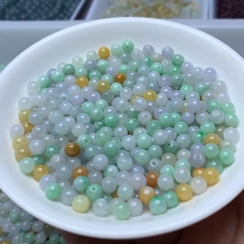 【闪购商品】未镶嵌手链翡翠卡5.2冰三彩40颗