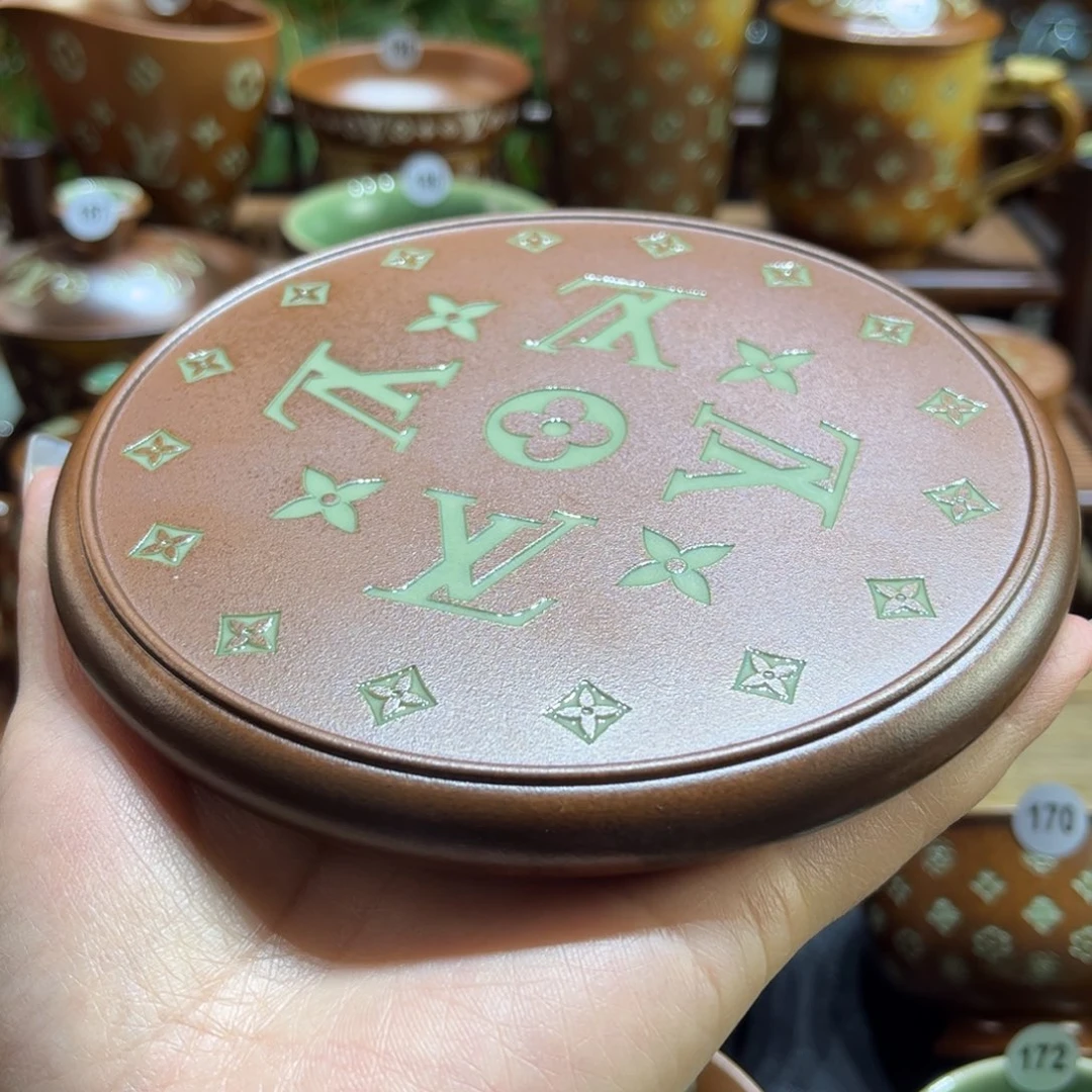 洋***草木灰老花壶承填釉