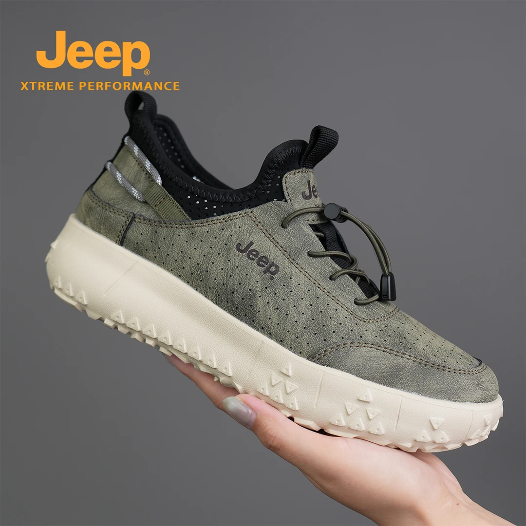 2025秋季新款男士厚底通勤休闲户外运动jeep鞋子男款男鞋鞋子