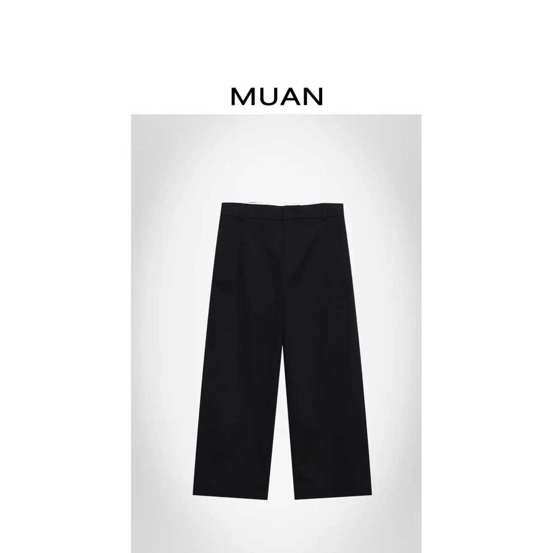 木岸MUAN:《罗伯特九分裤》定制320克九分裤休闲裤女CQ-DG3-9045