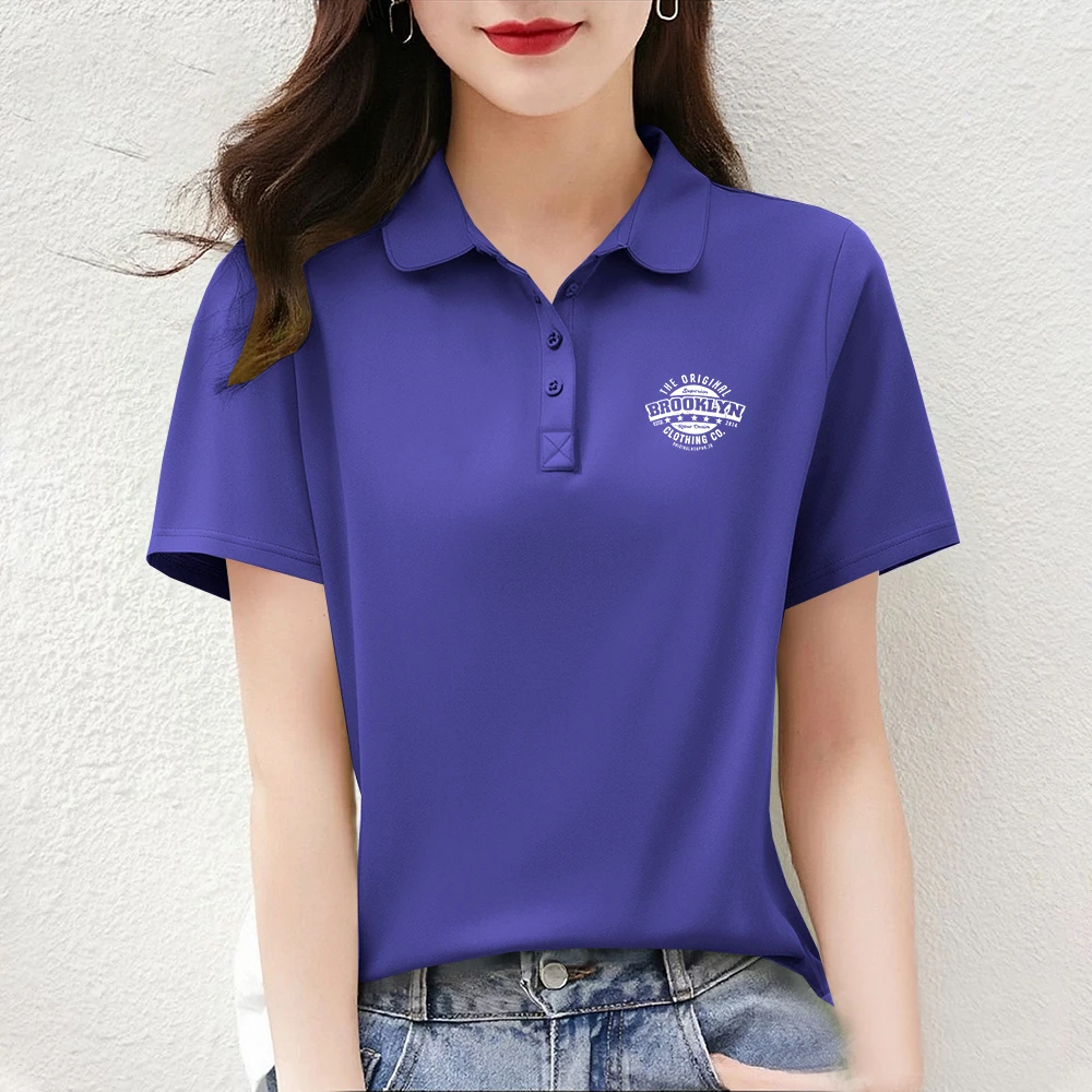 气质新款夏季大码休闲体恤翻领百搭宽松显瘦简约上衣女款薄款polo