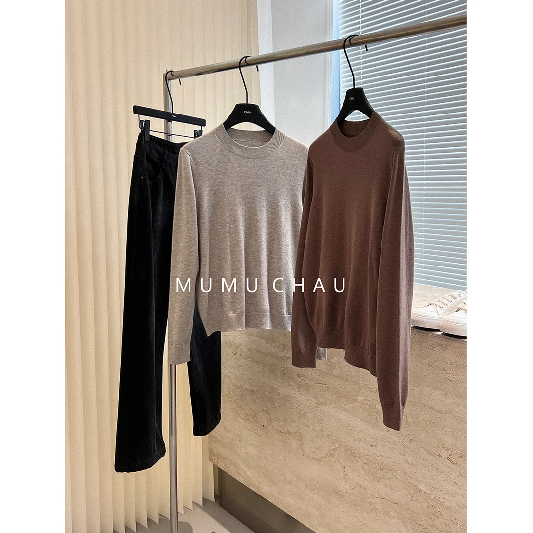 现货「MUMU CHAU」【百里挑衣】双柔纱女冬季长袖保暖毛衣LD58143