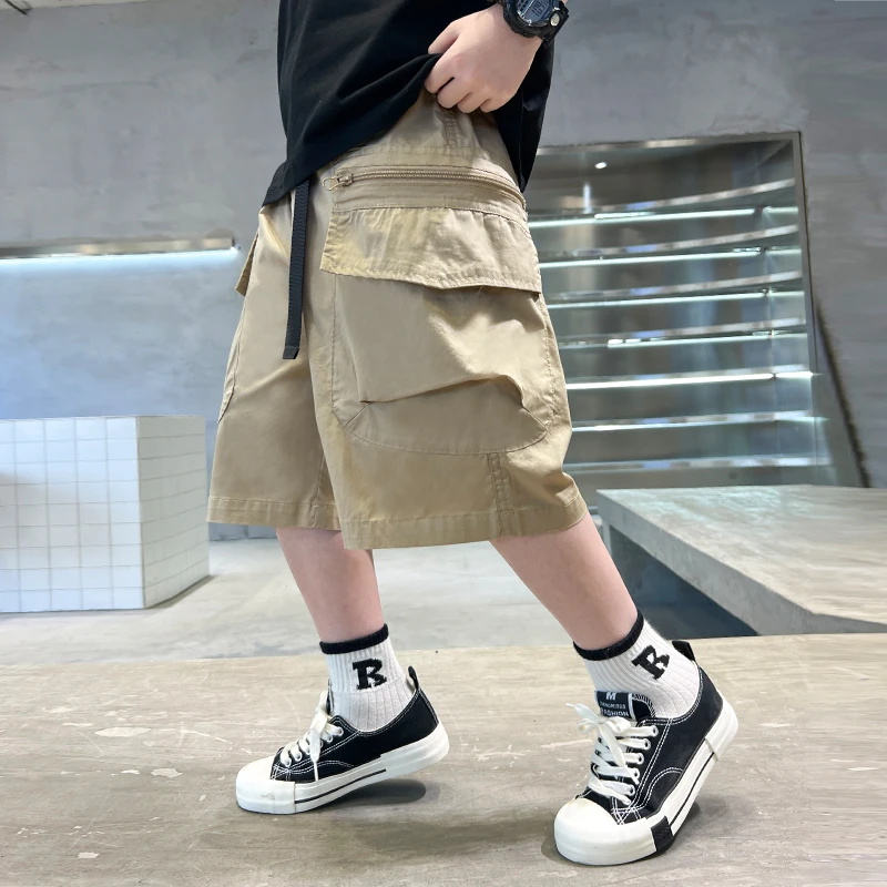 儿童装男童夏装短裤五分裤新款中大童夏季洋工装裤潮B3225