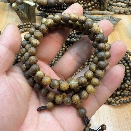 沉香沉香碎屑多圈圆珠07-17克