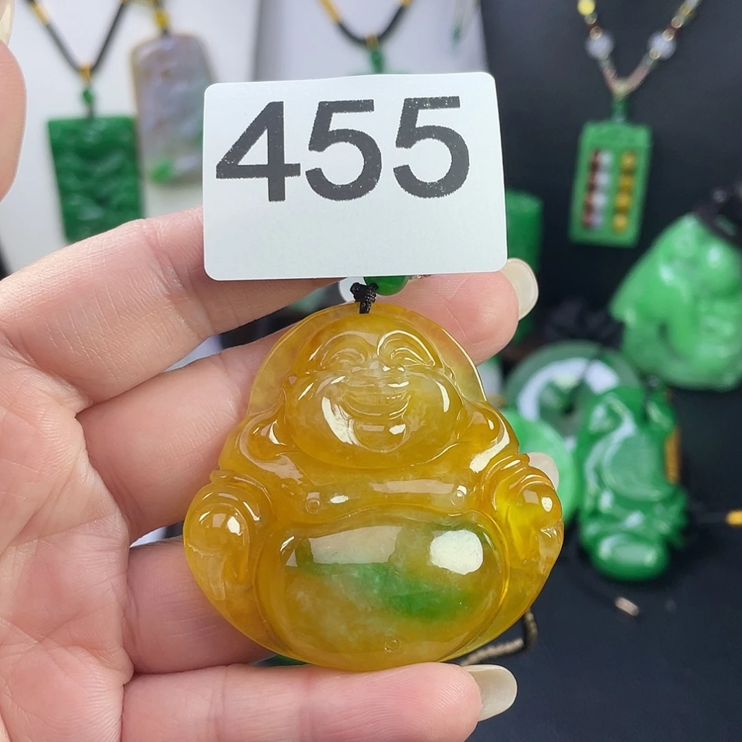 翡翠未镶嵌吊坠(赠链)