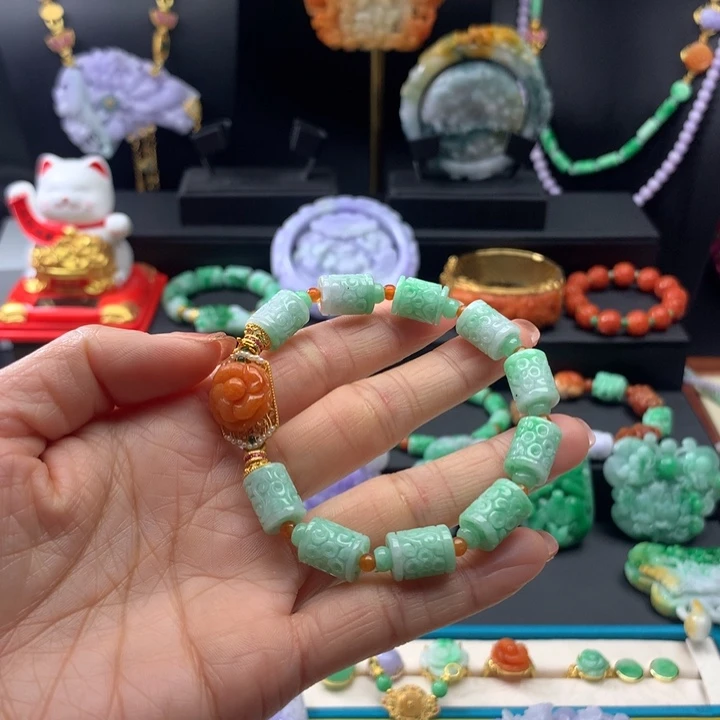 翡翠手链未镶嵌翡翠手串