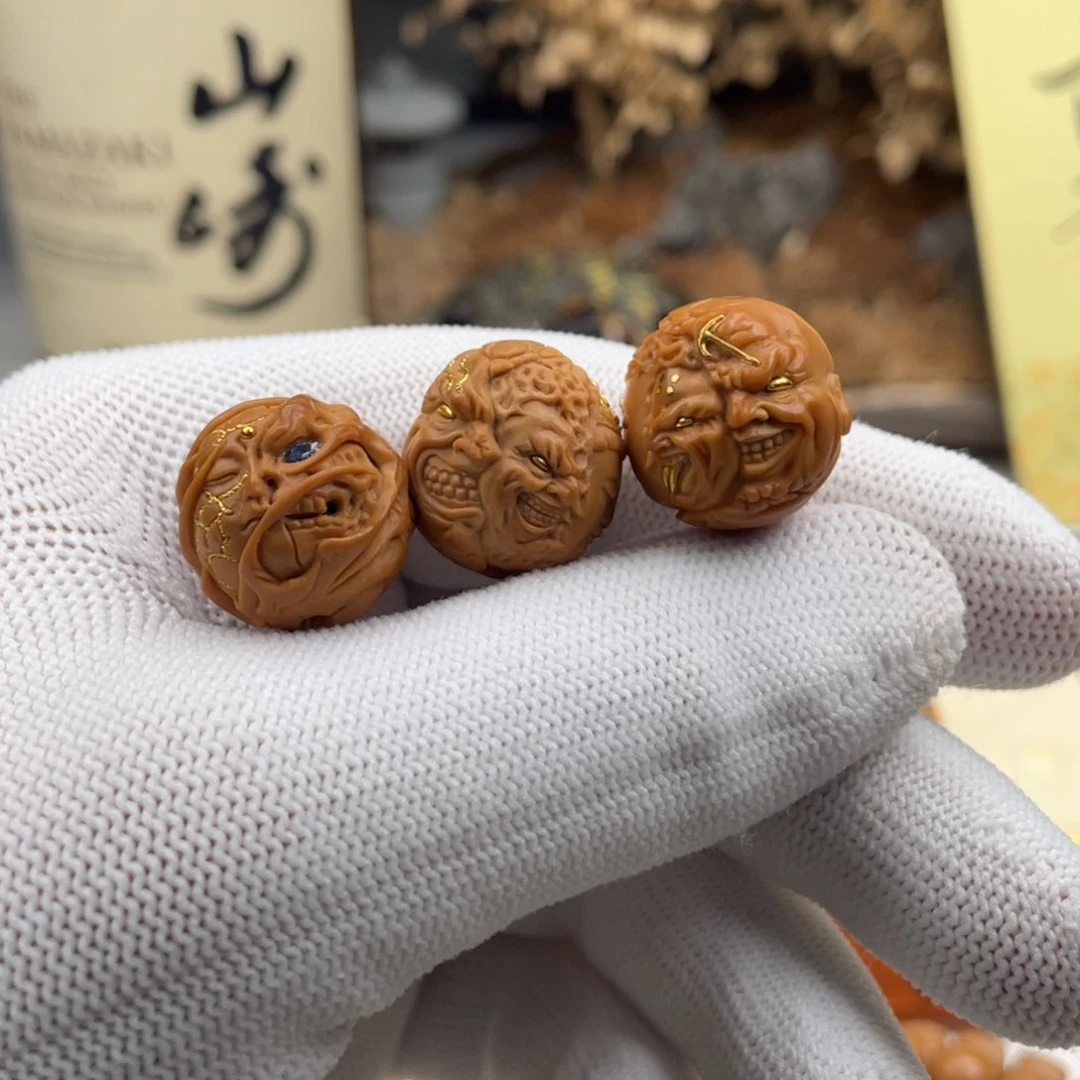 猴头核桃把件欢*猪猴头