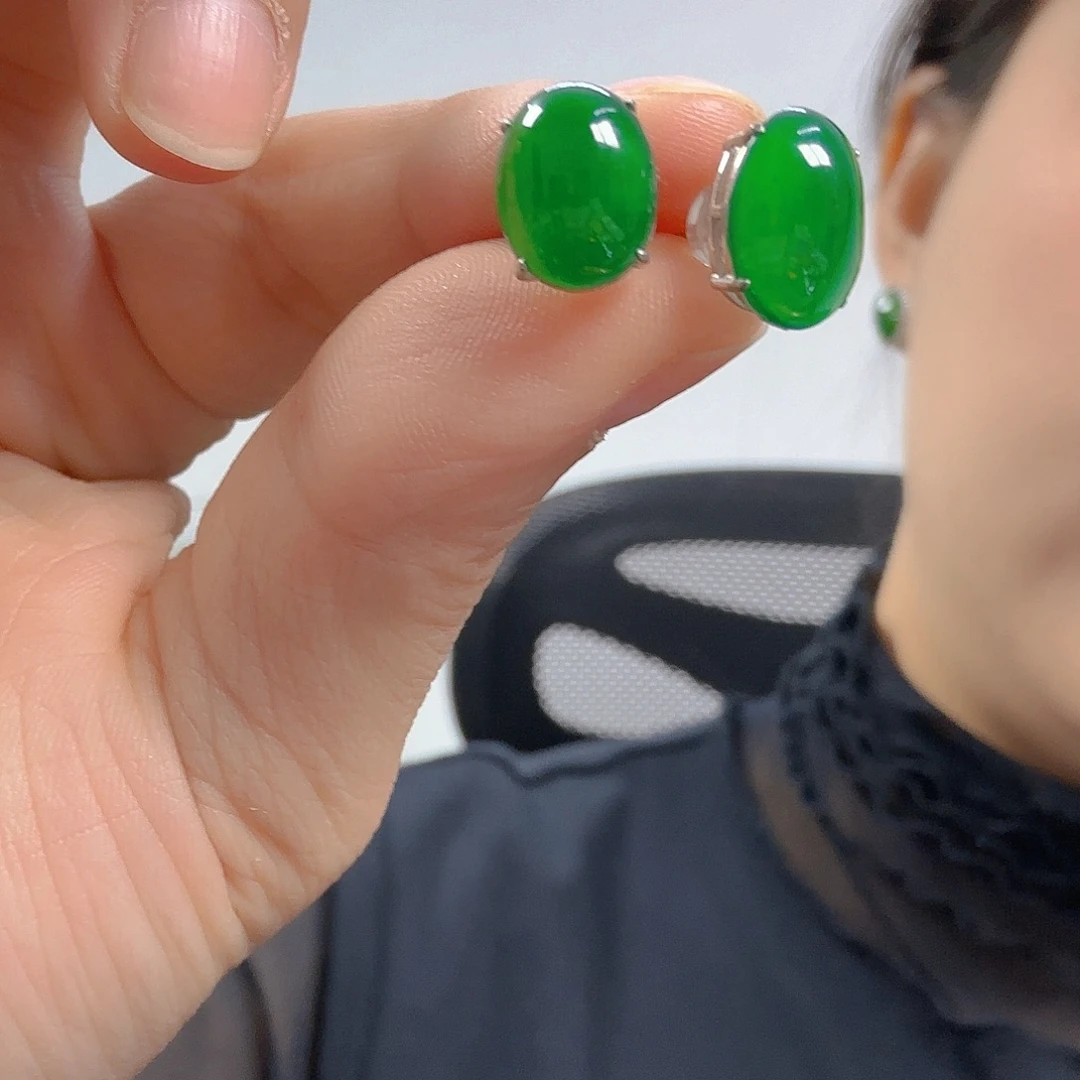 翡翠银S925镶嵌吊坠(不含链)