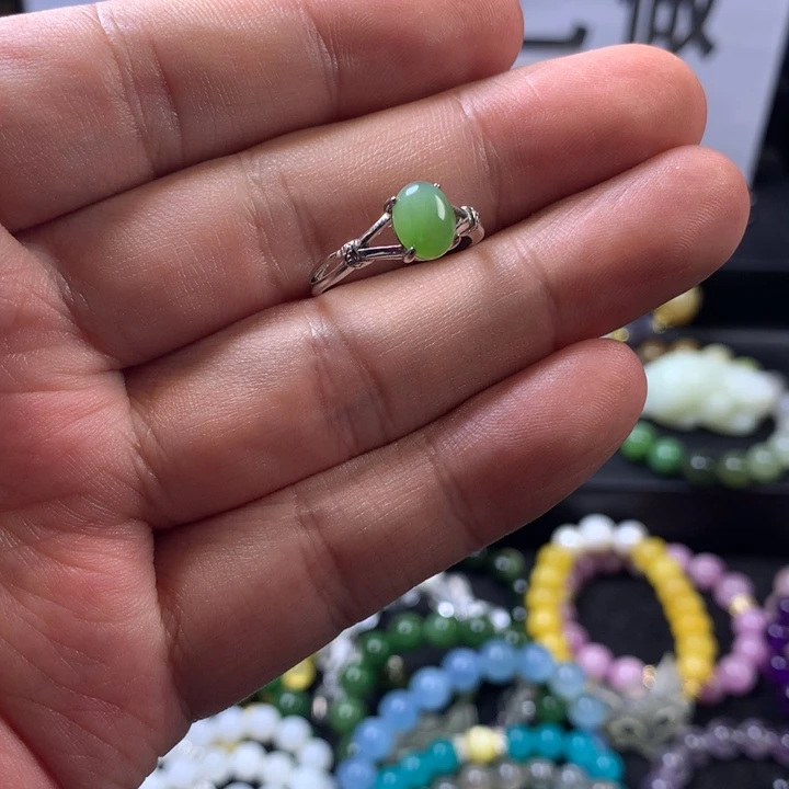 和田玉(碧玉)戒指合金