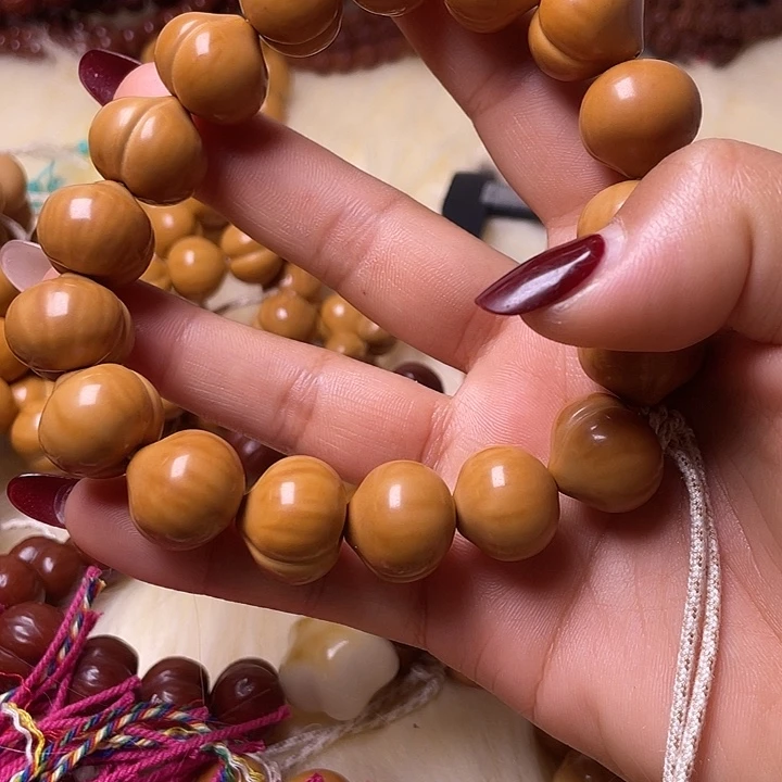 我***朱手串猴头核桃17尺寸镜面柯基屁桃手持全品无暇