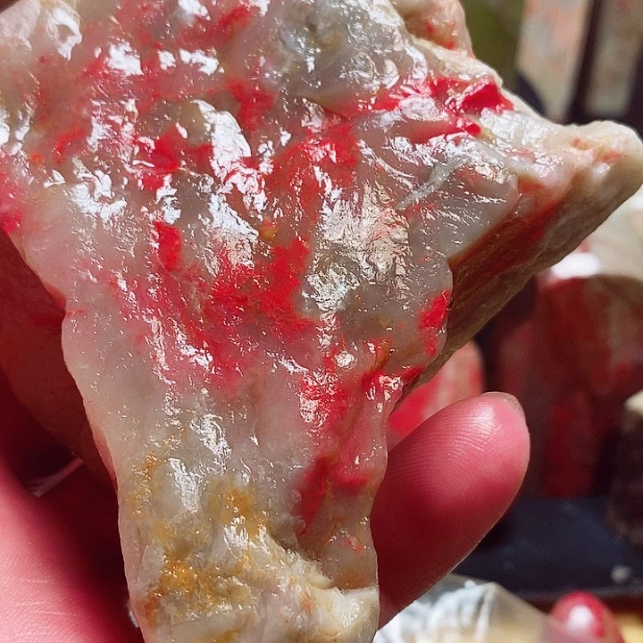 昌化石大*子鸡血石毛料