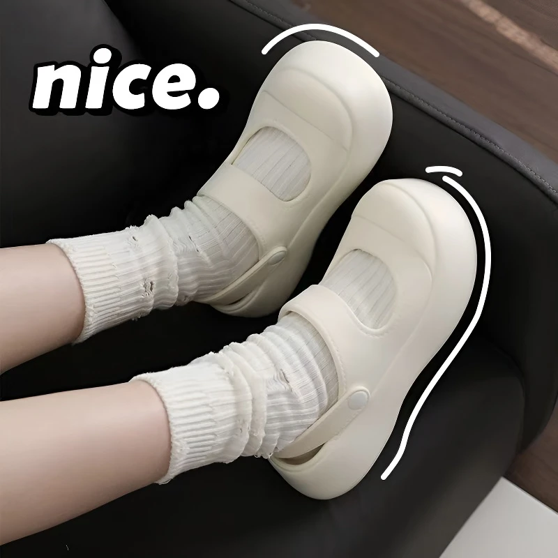 洞洞鞋女夏季外穿厚底防滑踩屎感凉拖鞋夏天两穿包头拖鞋2025JY